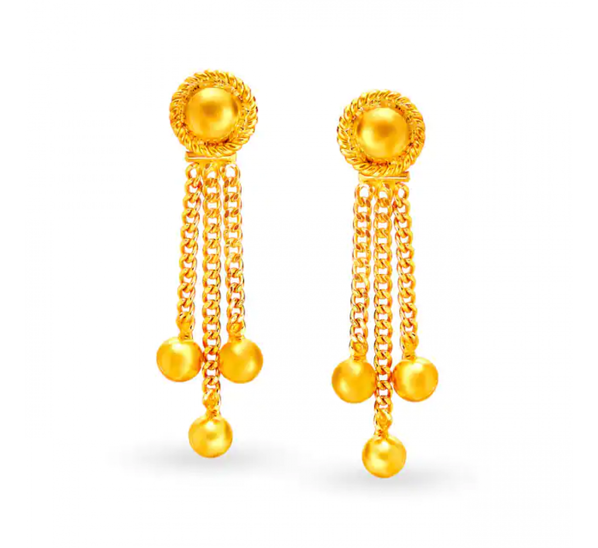 Xaray Drop Gold Earrings