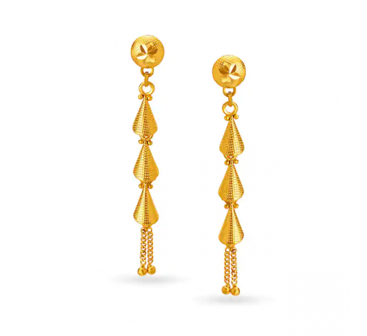 Dewdrop Drop Gold Earrings