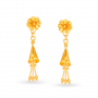 Hema Floral Drop Gold Earrings