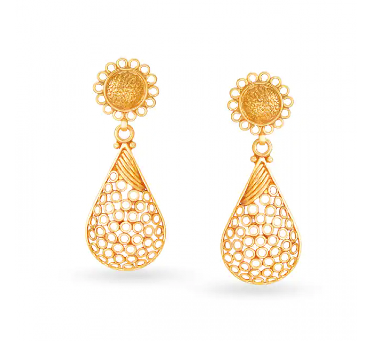 Buy DropsDangle Earrings Online  Gold Drops Earrings Designs  KuberBox   KuberBoxcom