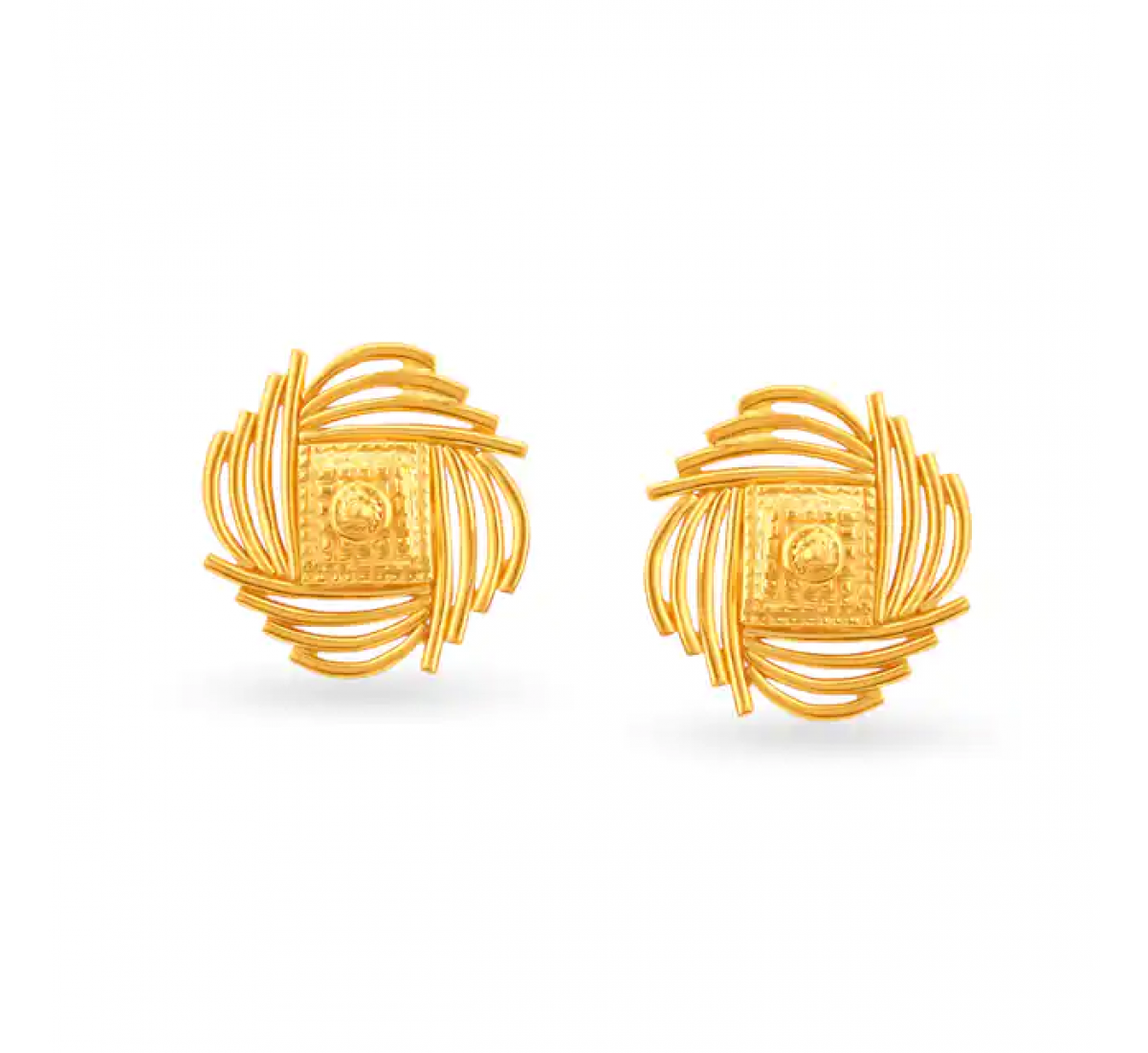 Ravishing Geometric Gold Stud