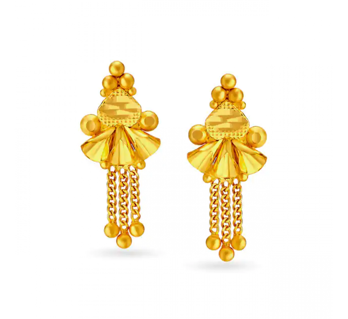 Harleen Drop Gold Earrings