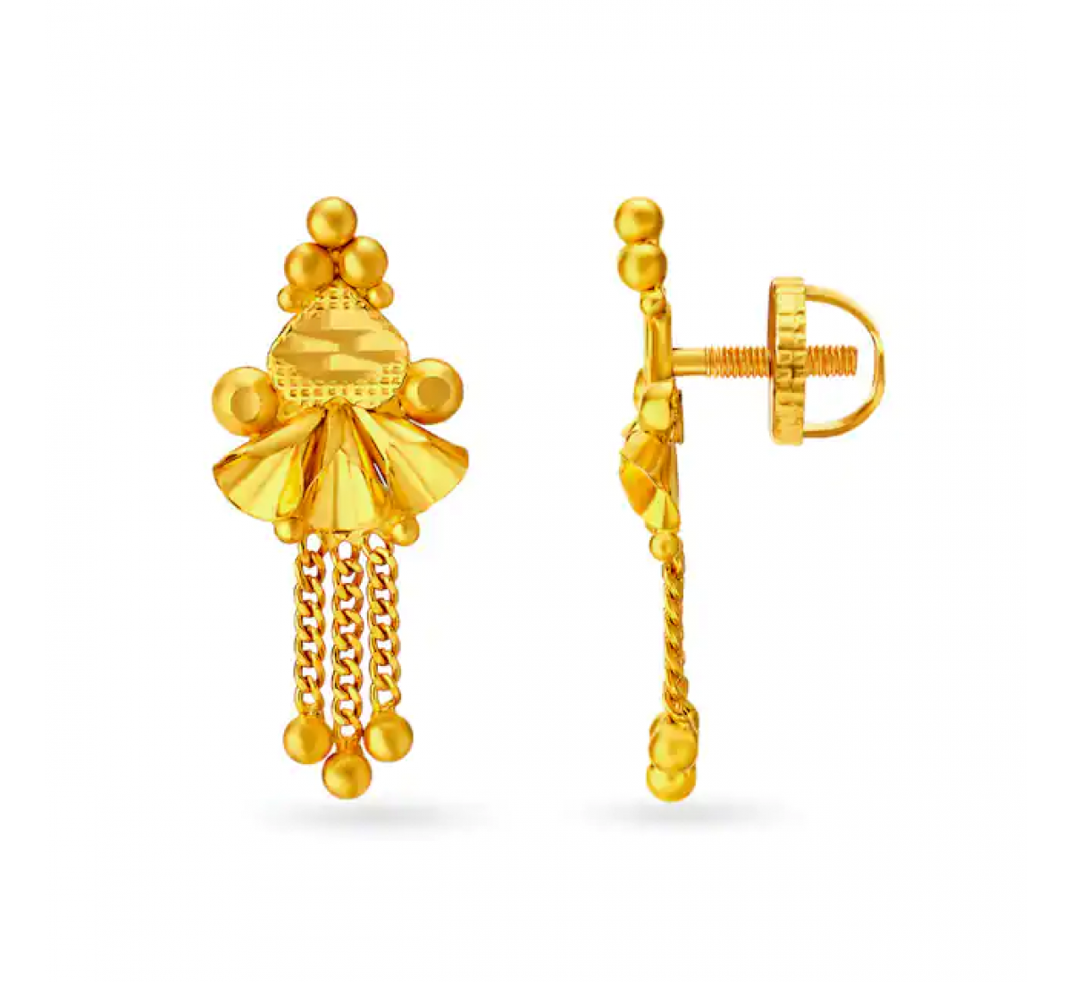 Harleen Drop Gold Earrings