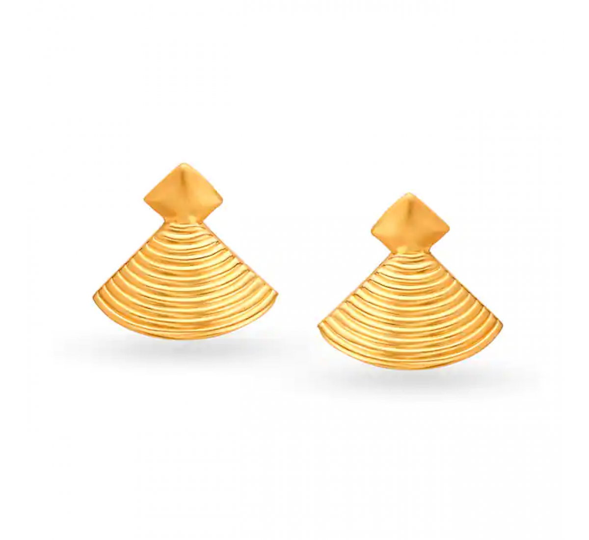 Suave Fancy Seashell Gold Stud