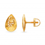 Gold Laser Cut Teardrop Stud