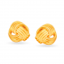 Sleek Gold Knotted Studs