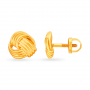 Sleek Gold Knotted Studs