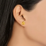 Sleek Gold Knotted Studs