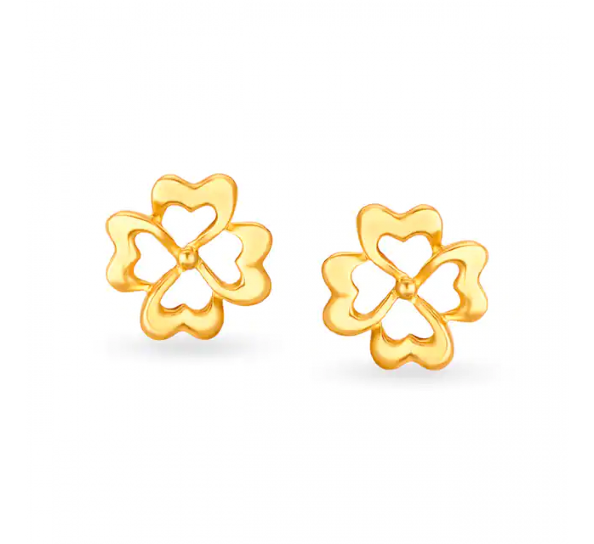 Graceful Floral Gold Stud