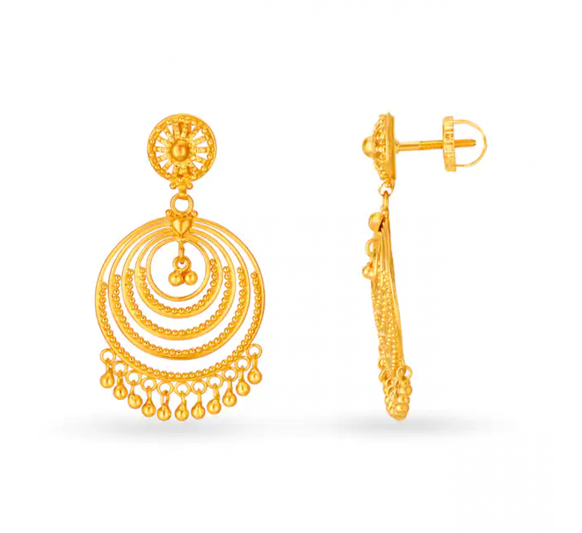 Tanvi Chandbali Gold Earrings