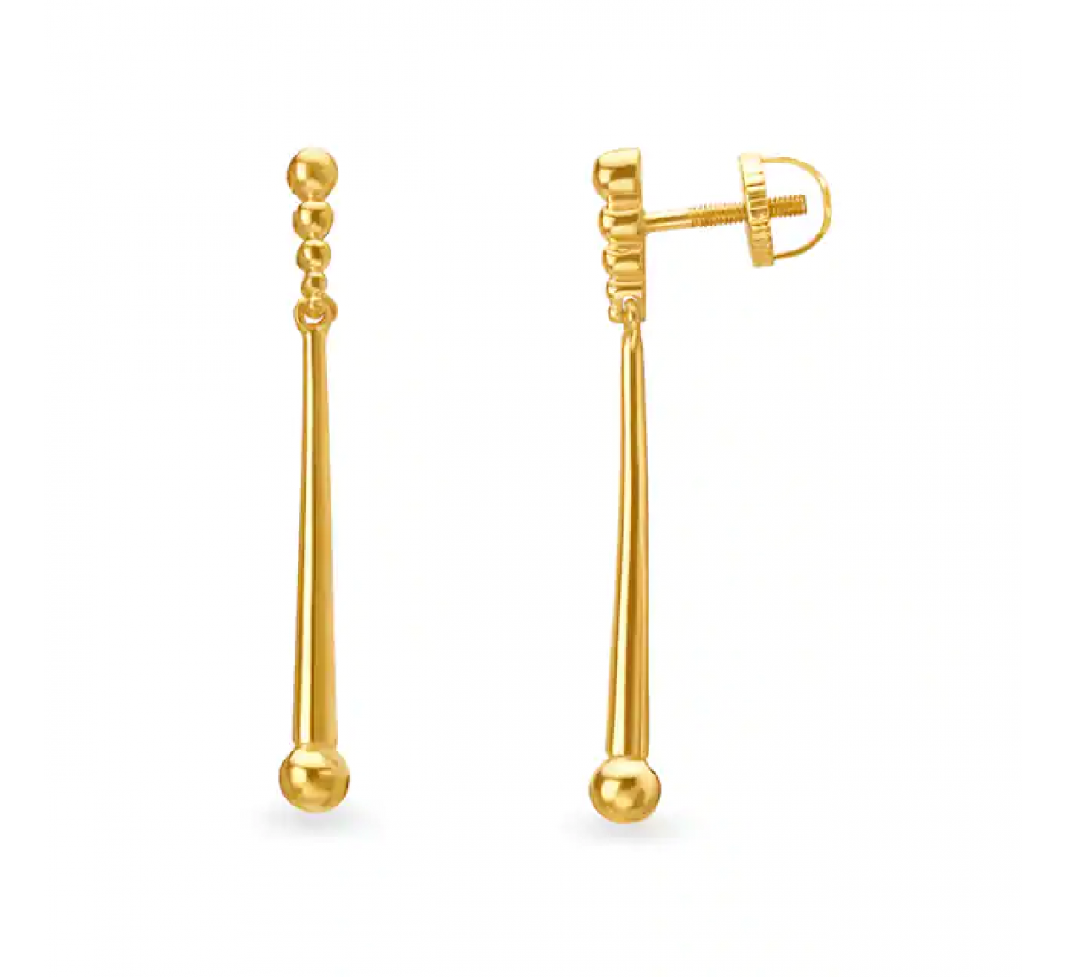 Abstract Drop Gold Earrings