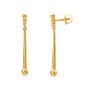 Abstract Drop Gold Earrings