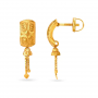 Elias Motif Drop Gold Earrings