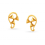 Graceful Wheel Motif Gold Stud