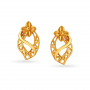 Glamorous Floral Gold Studs