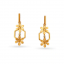 Alluring Floral Gold Earrings