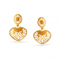 Qays Floral Drop Gold Earrings