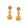 Omna Floral Drop Gold Earrings