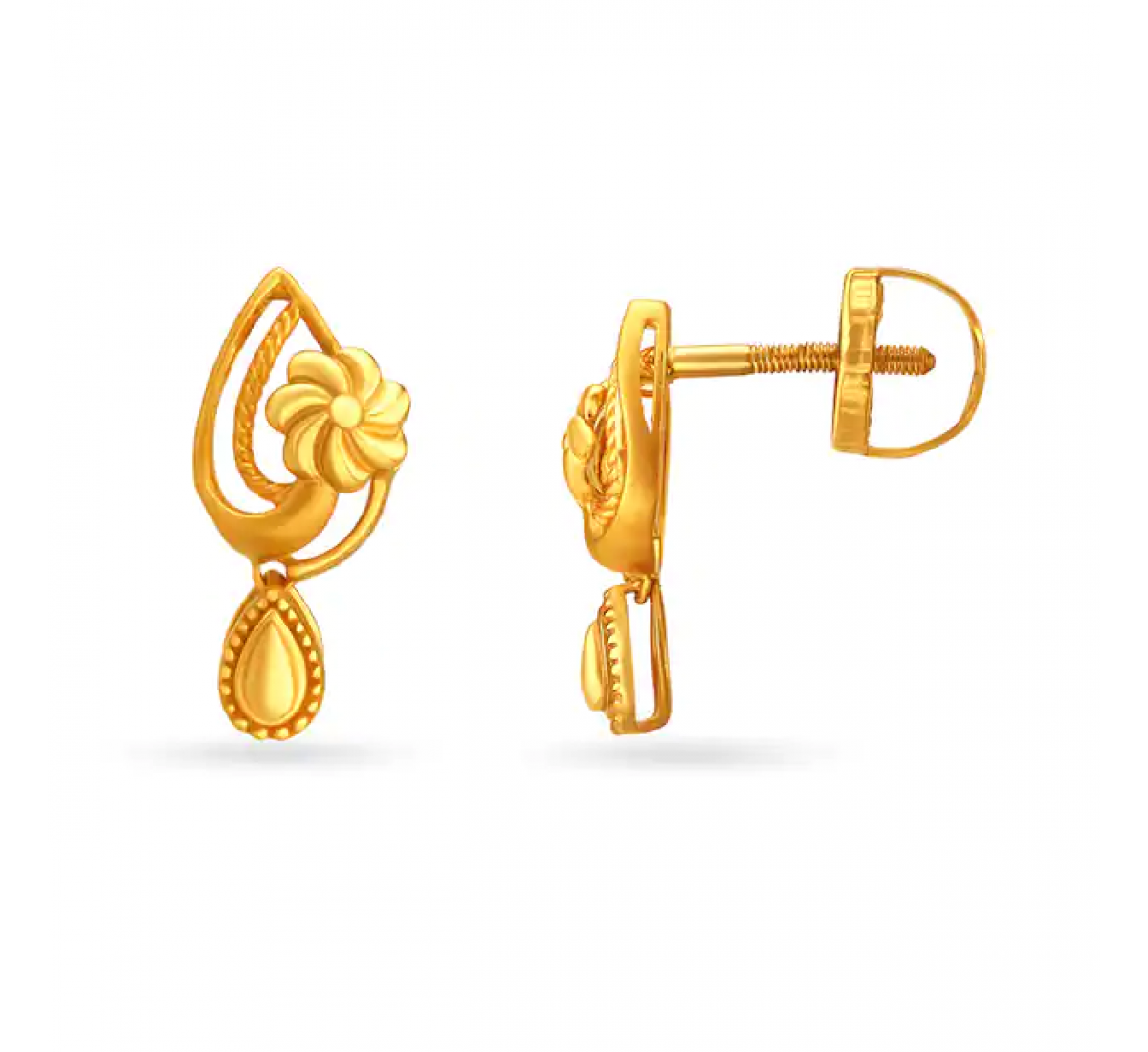 Elio Floral Gold Earrings