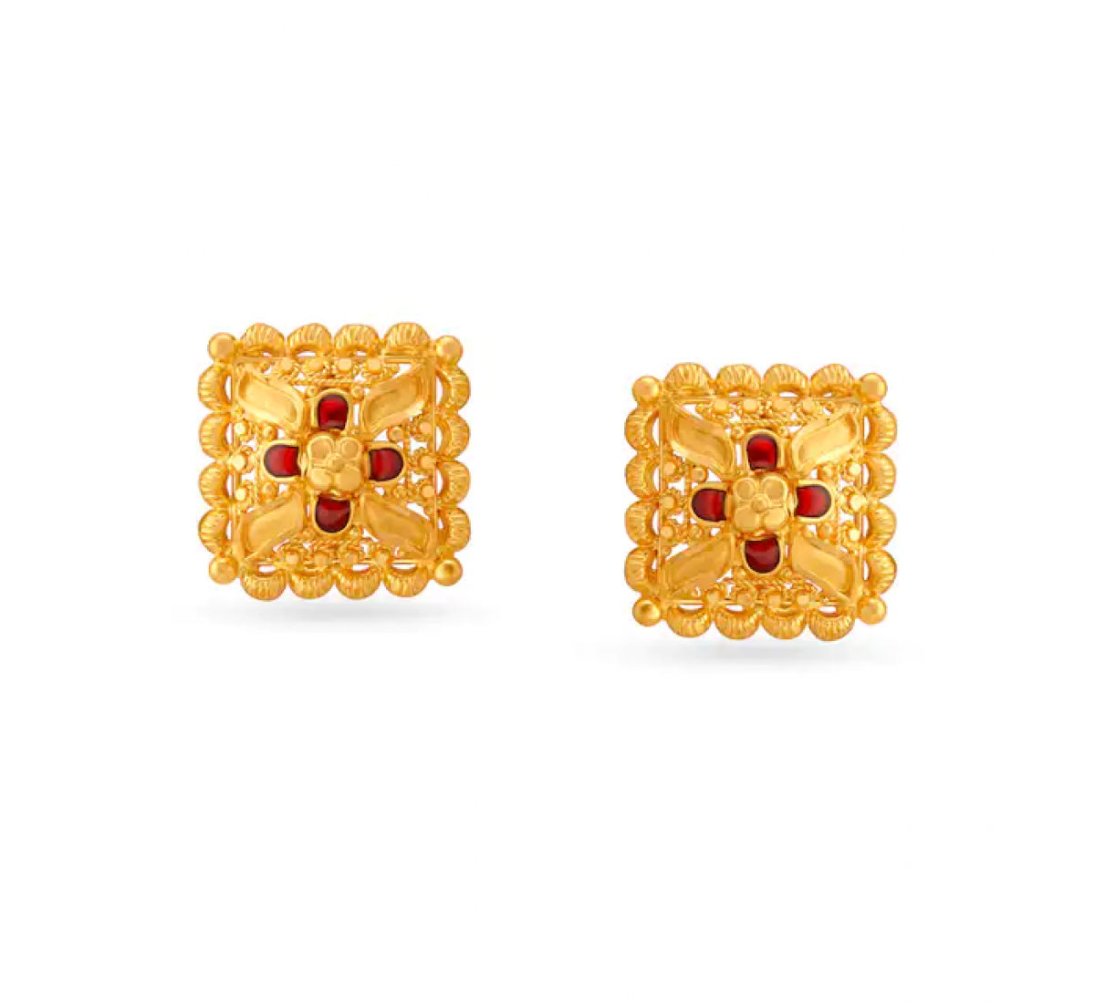 Heavenly Rhombic Gold Stud