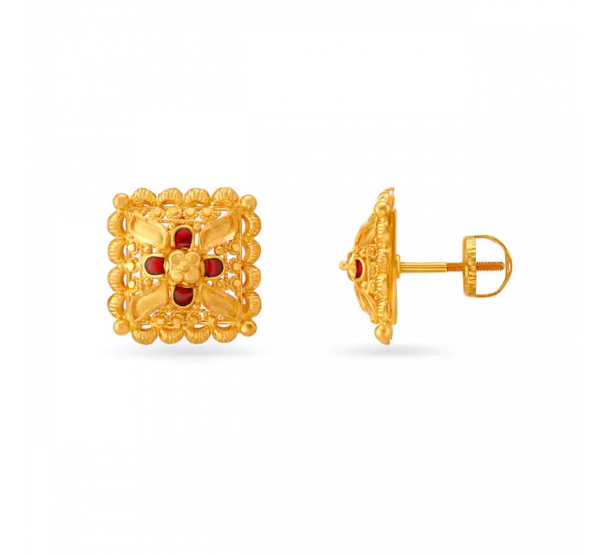 Heavenly Rhombic Gold Stud