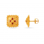 Heavenly Rhombic Gold Stud