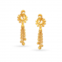 Aria Floral Drop Gold Earrings