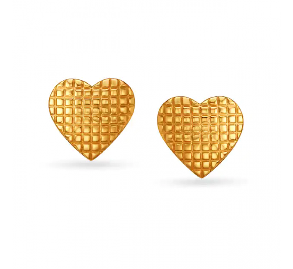 Freya Heart Motif Gold Studs