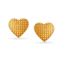 Freya Heart Motif Gold Studs