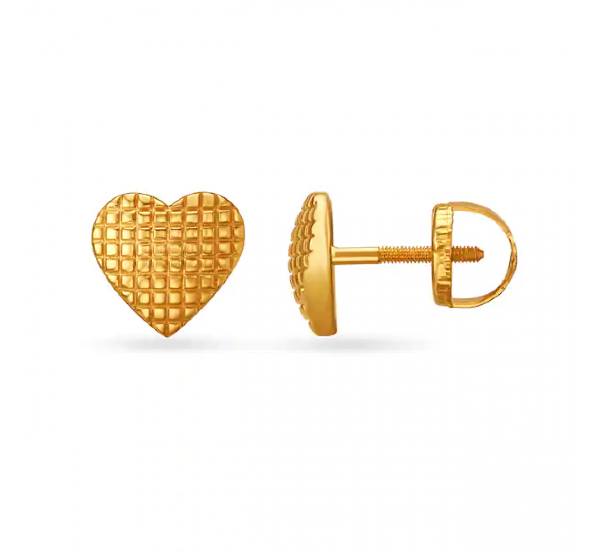 Freya Heart Motif Gold Studs