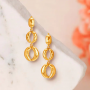 Half Moon Drop Gold Earrings