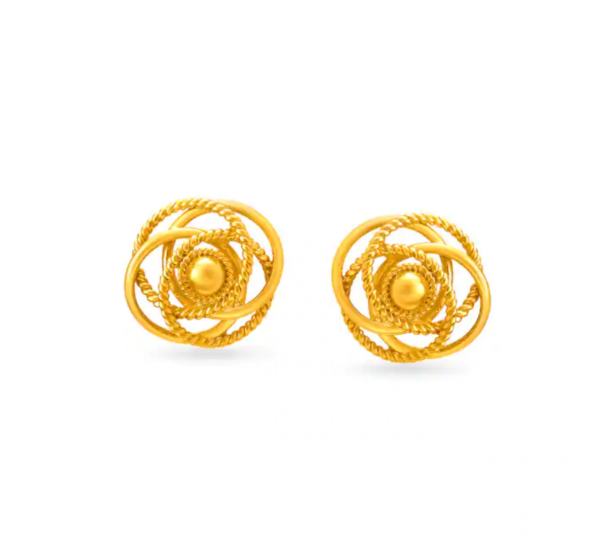 Charming Motif Fancy Gold Stud