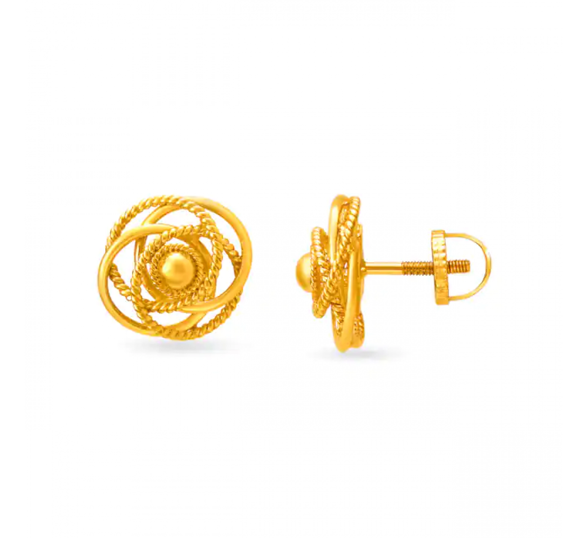 Charming Motif Fancy Gold Stud