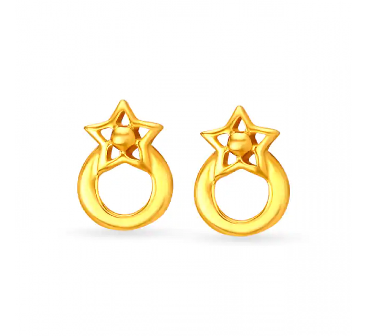 Idris Nature Floral Gold Studs