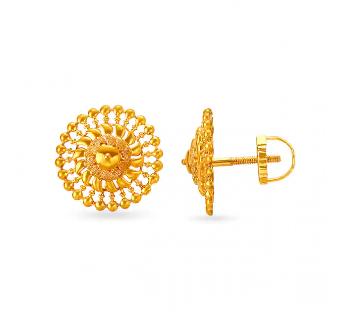 Grand Nature Floral Gold Stud