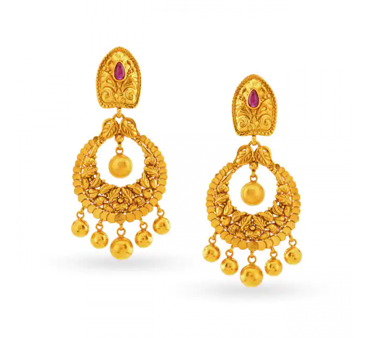 Baroque Drop Gold Earrings