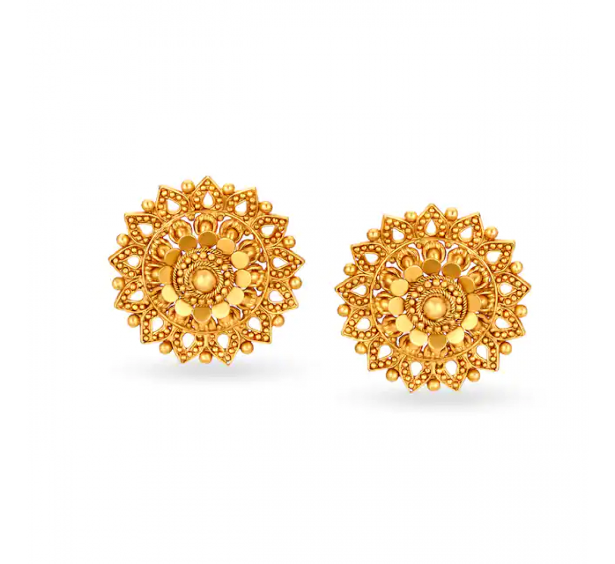 Unforgettable Floral Gold Stud