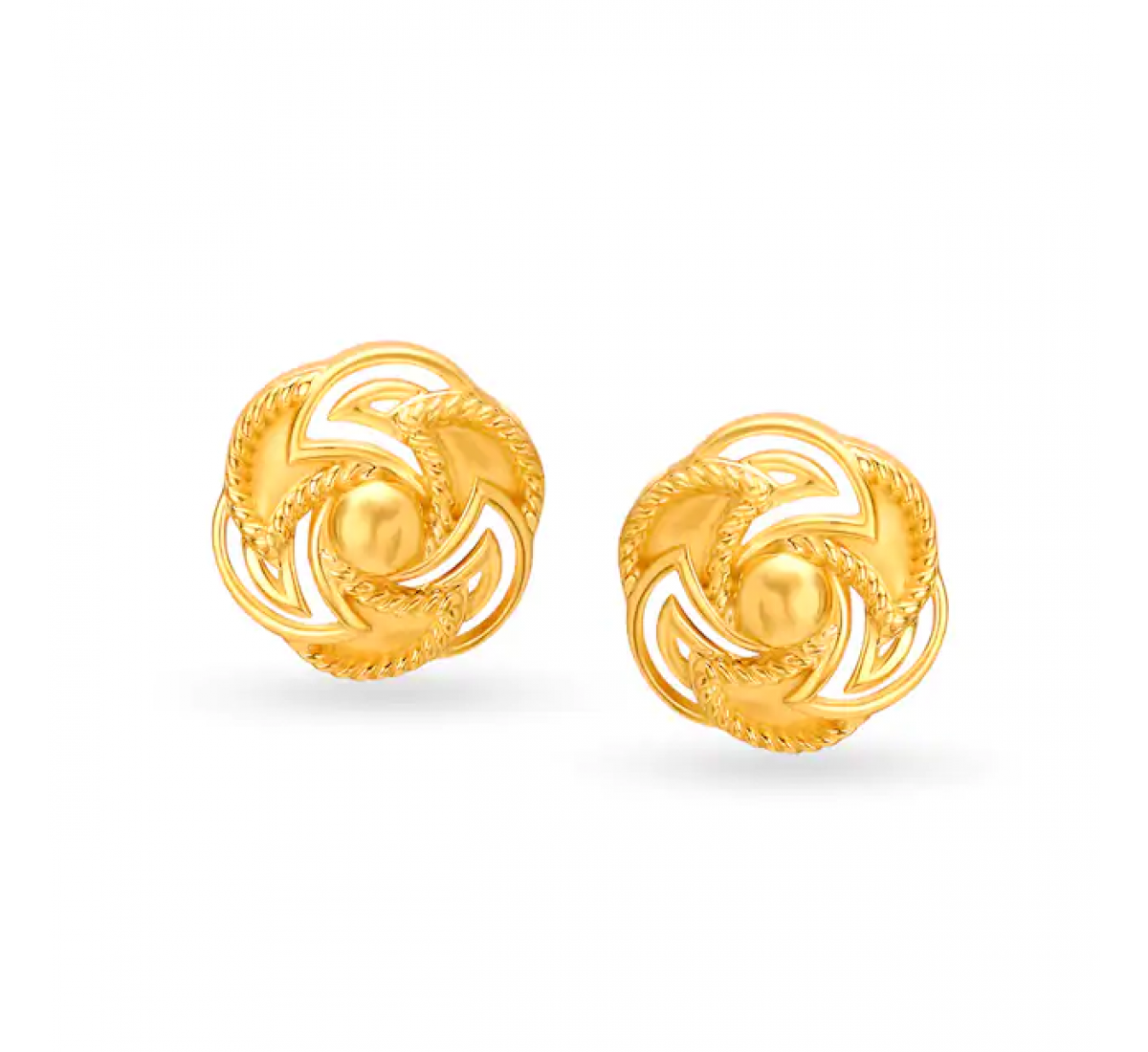 Mia by Tanishq Pour Your Heart 14kt Gold Stud Earrings : Amazon.in: Fashion