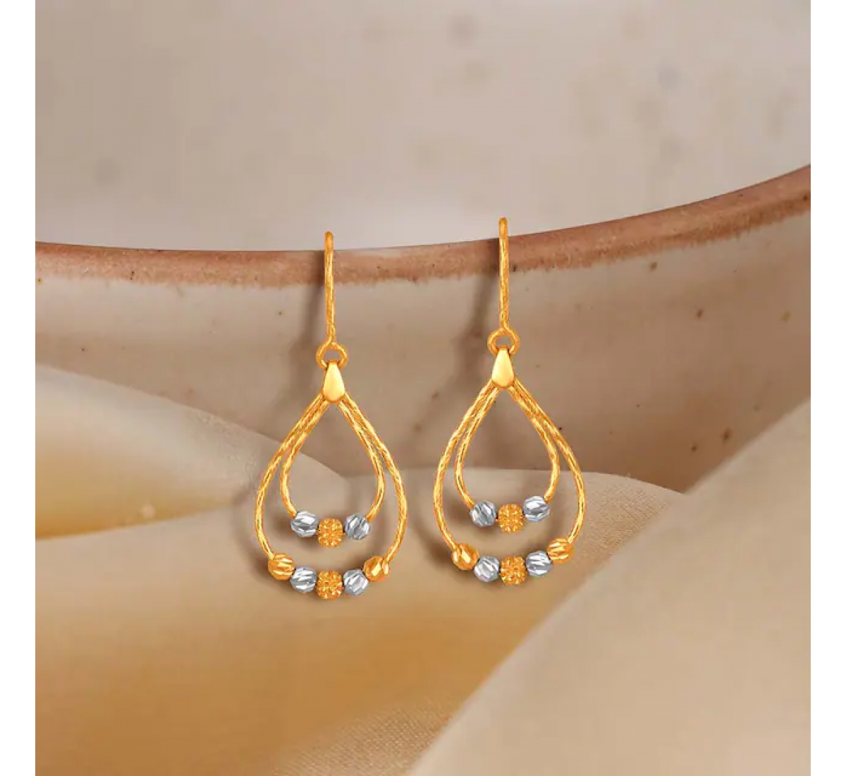 Barkha Drop Gold Earrings