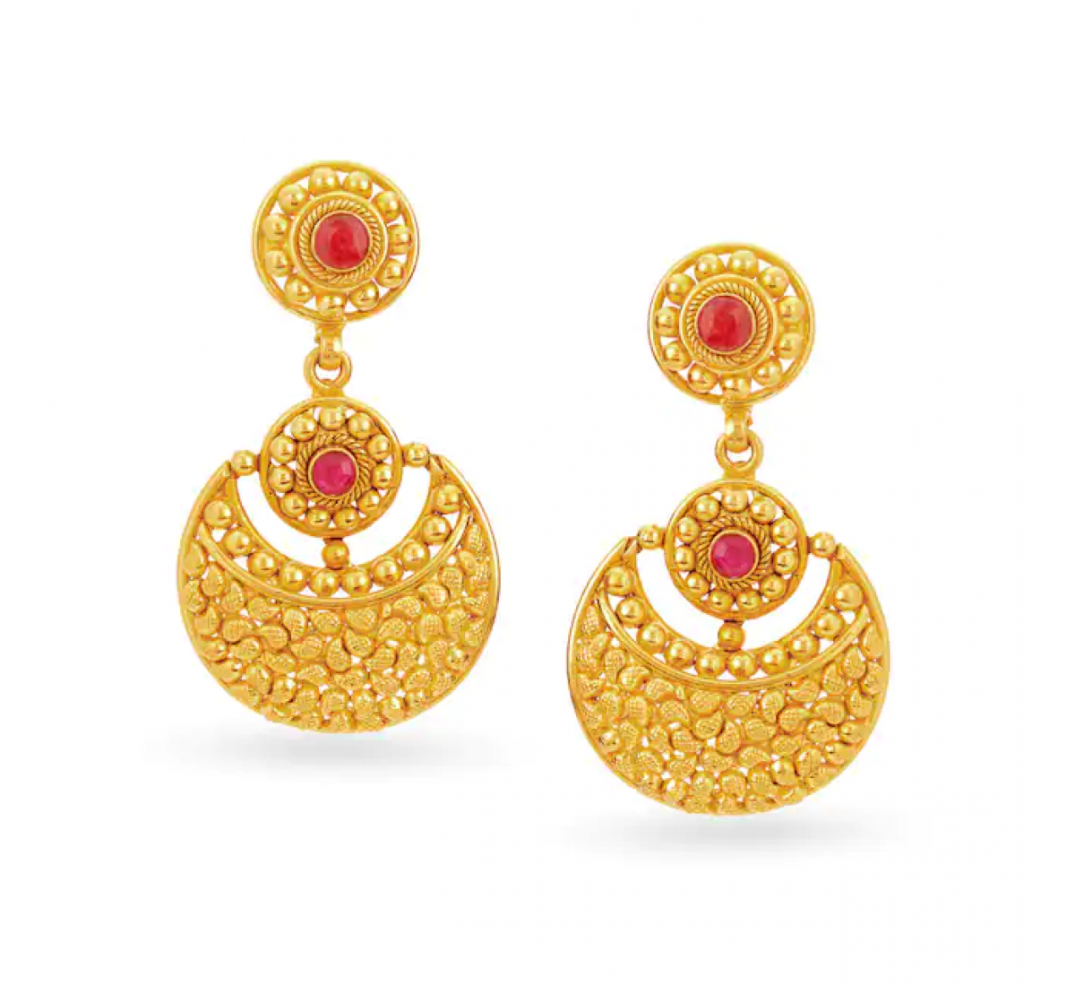 Magnificent Drop Gold Earrings