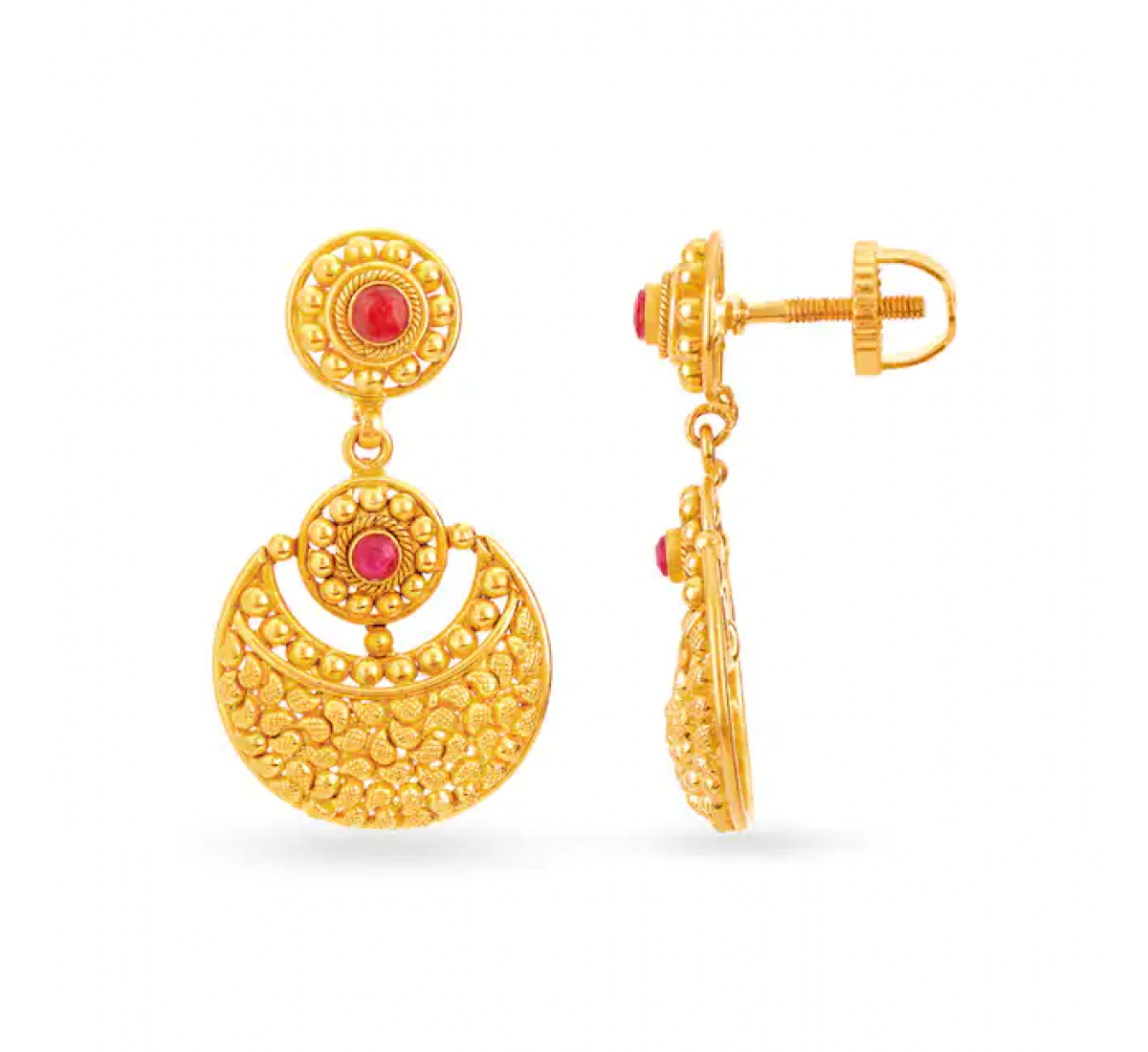 Magnificent Drop Gold Earrings