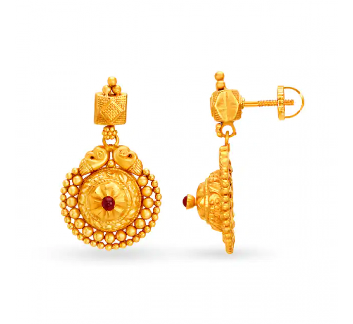 Elara Antique Gold Earrings