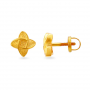 Ria Gold Geometric Flower Stud