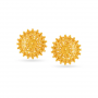 Gemma Sleek Floral Gold Studs