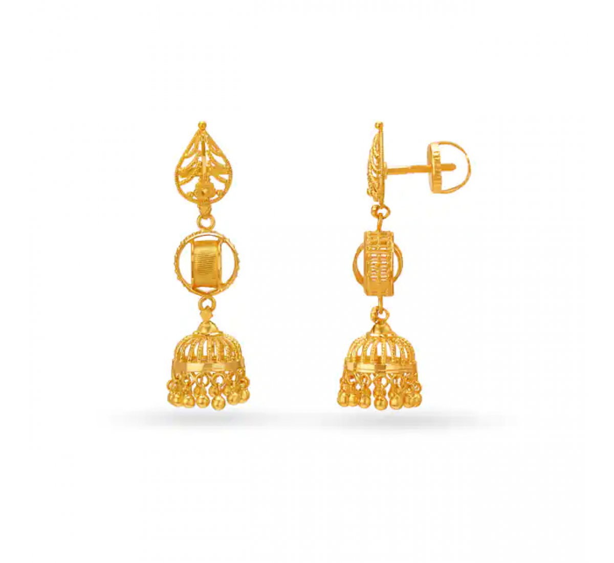 Multi Layer Gold Jhumkas