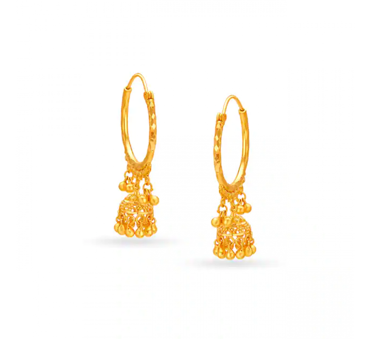 Modish Hoops Gold Earrings