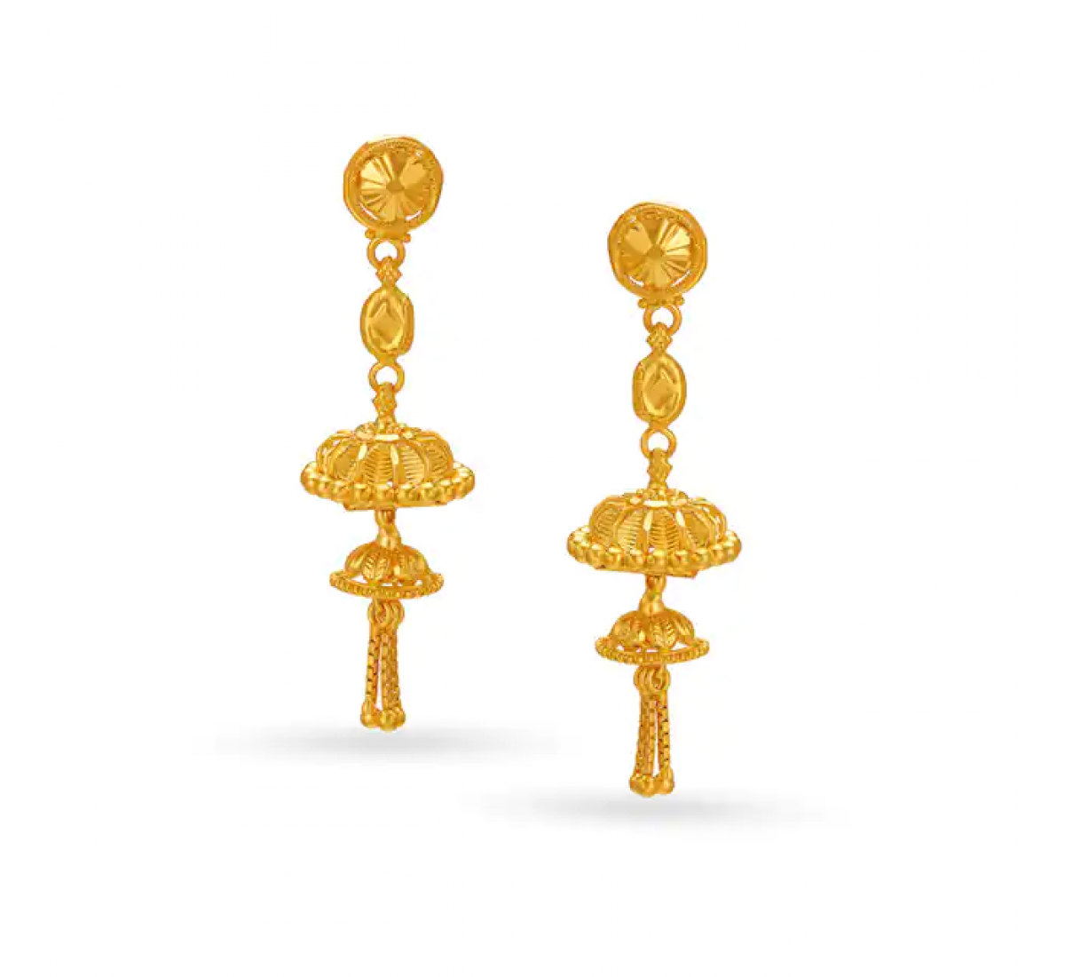 Emery Gold Jhumkas