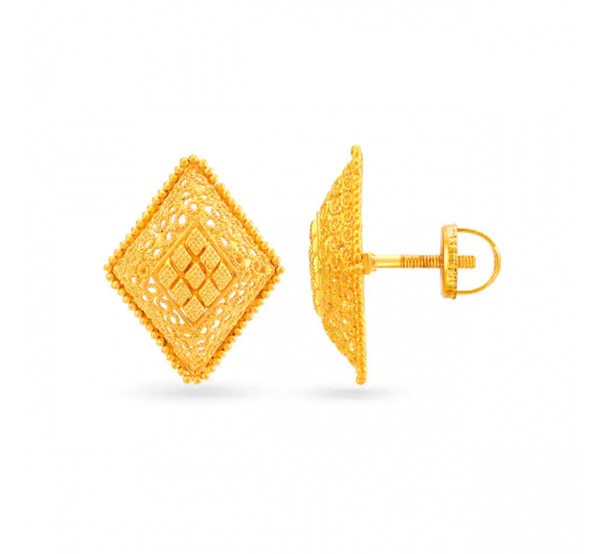 Elegant Filigree Gold Stud