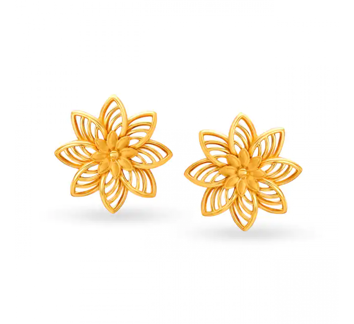 Phoenix Floral Gold Studs