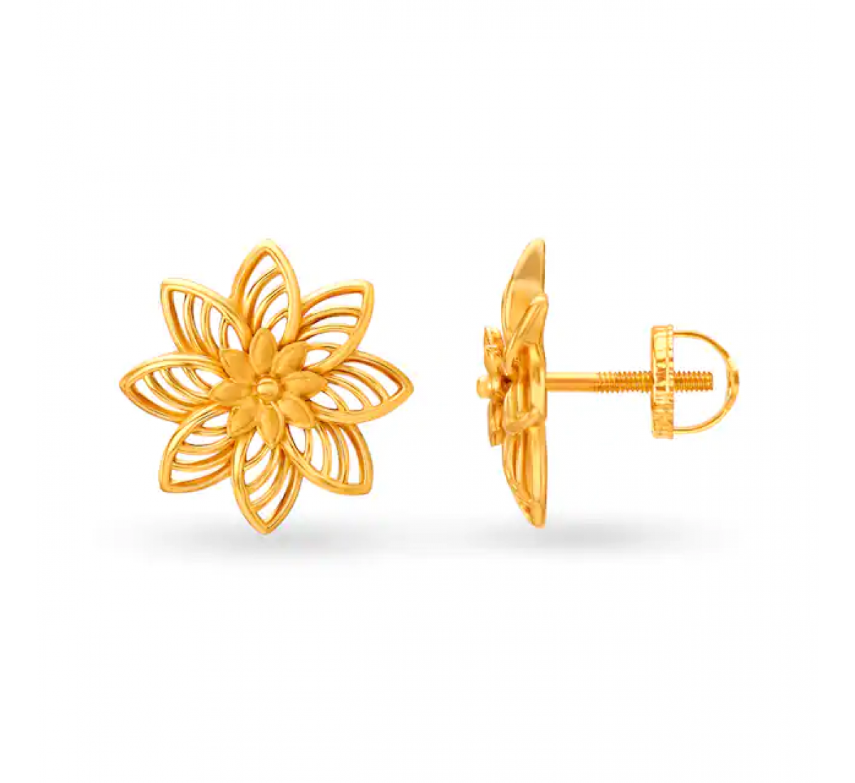 Phoenix Floral Gold Studs